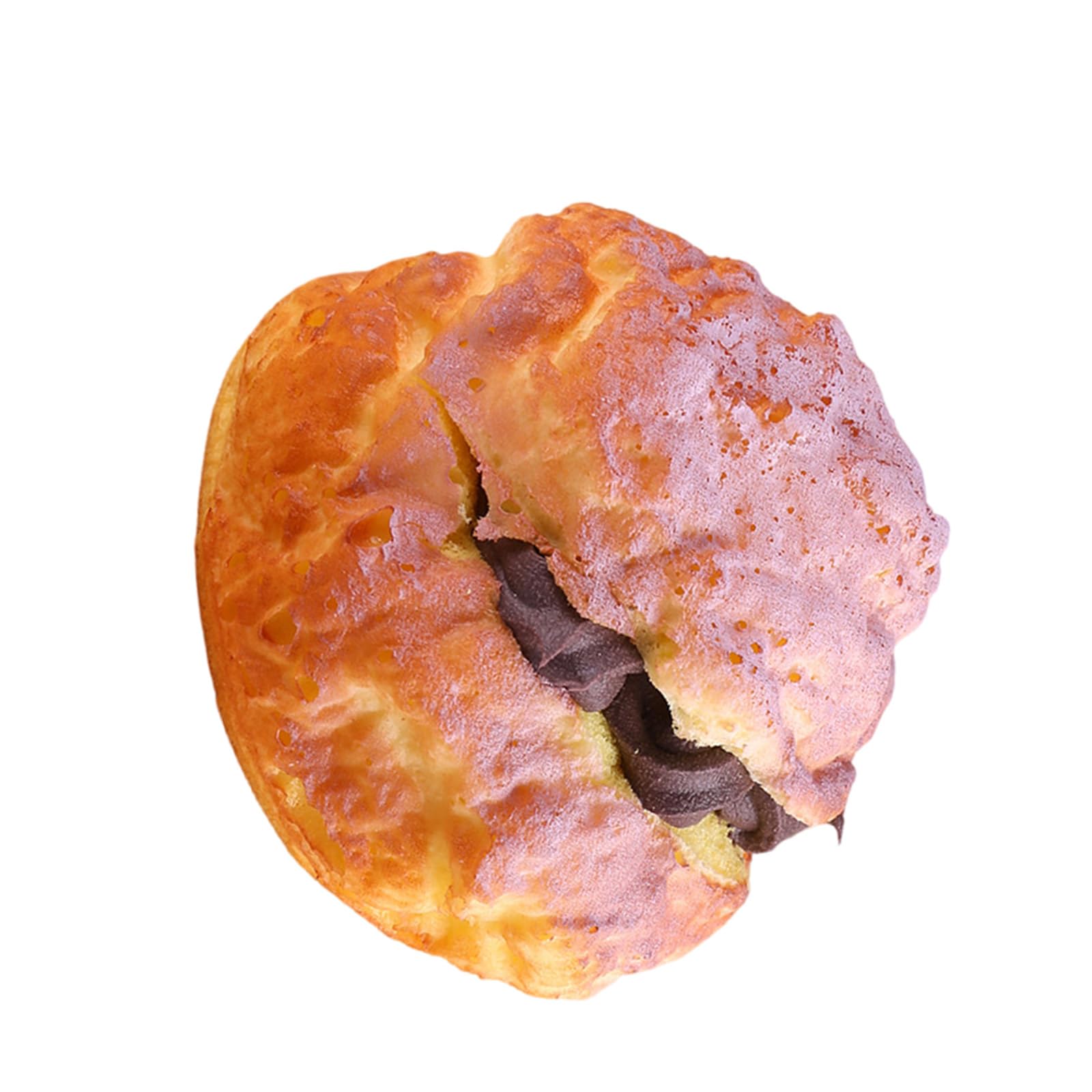 Msioytog Realistic Artificial Puff Bread Model Chocolate Creamy Fruit Puff Bread Model for Decorations Bakery Display Artificial