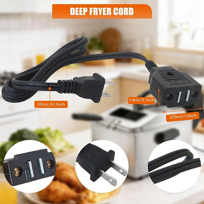 Cable de alimentación para freidora GRABOTE 028372 compatible Waring miniatura 4