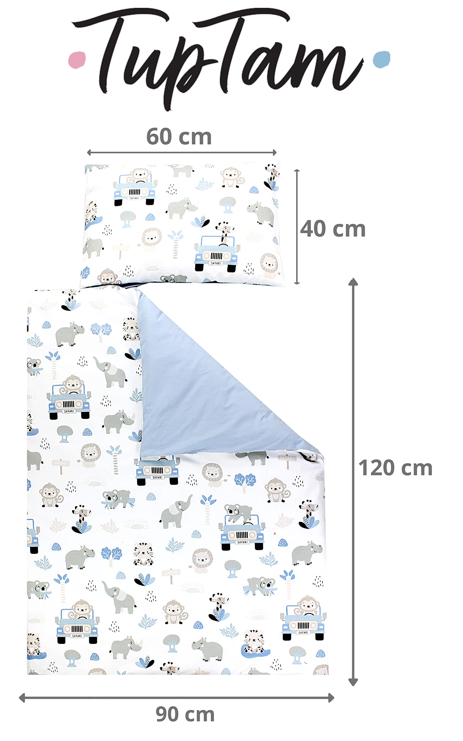 TupTam Juego de Ropa de Cama para Niños, de 2 Piezas., Conejo/Rosa/Lunares, 120x90 cm — view 162