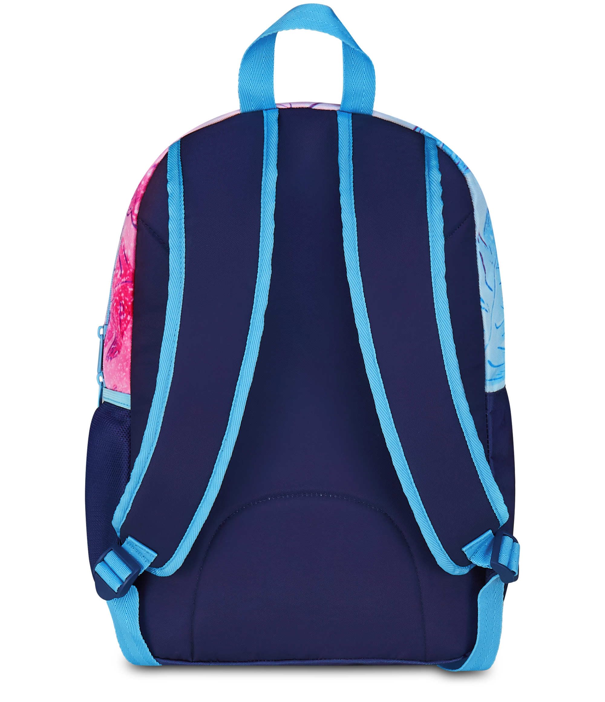 Seven Zaino Lilo & Stitch Doppio Scomparto, Blu, Tasca Frontale con Zip e Tasca per Borraccia, Bambina, Scuola Elementare