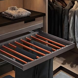 VOLO Volo Soft Close Pull Out Pants Rack,Pants Hanger Bar Aluminum Alloy Pull Out Trousers Rack Clothes Organizers,Front E... Price In India