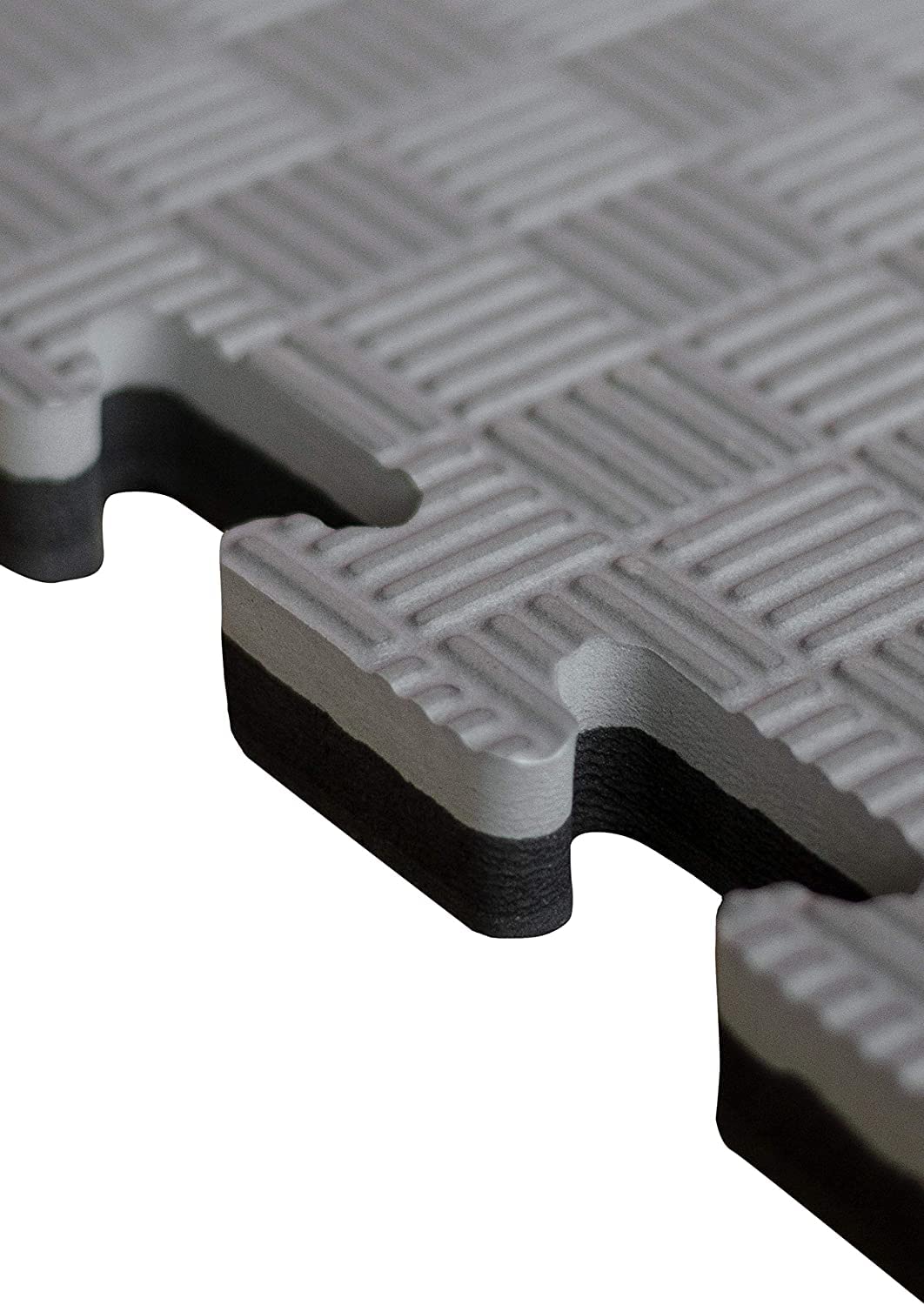 Tatami Puzzle 100x100x4 cm Set 10 Pezzi Nero/Grigio | Pavimento Palestra Antitrauma per MMA, Judo e Arti Marziali