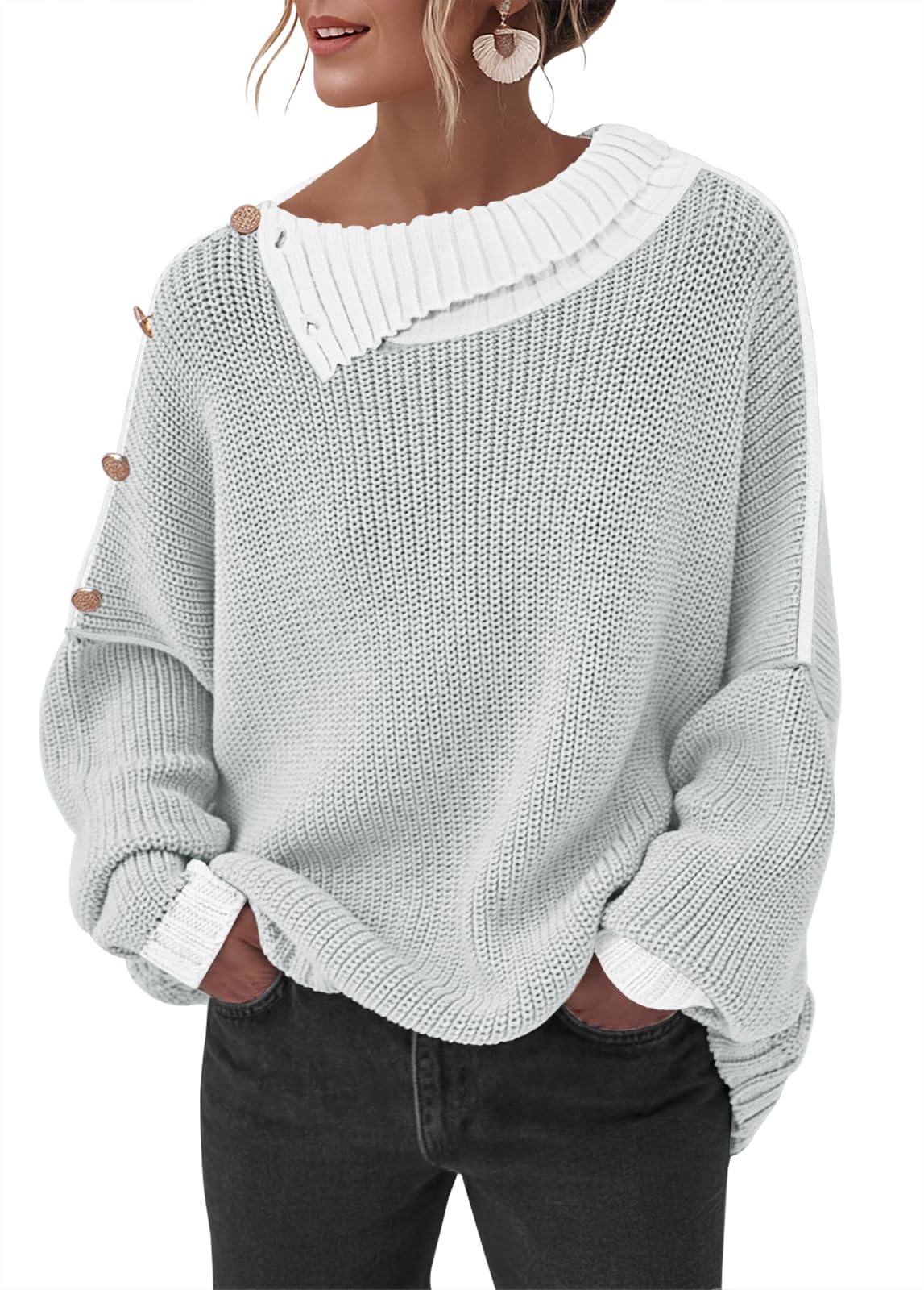 Sweater for Women Winter Turtleneck Long Sleeve Pullover Tops Casual Oversized Knitted Sweaters