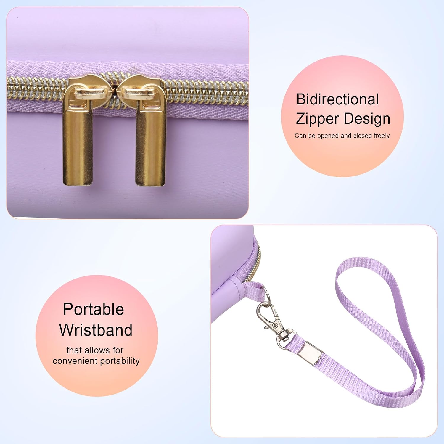 Elonbo Carrying Case for Blinger Dazzling Starter Kit,Blinger Kids Glam Collection Starter Kit Storage Bag,Kids Hair Styling Tool Travel Organizer Holder,Pocket fits Gems Rhinestones. Purple