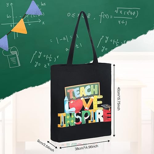 Miniatura 2 de Paquete de 4 bolsas de mano de agradecimiento para profesores, regalos de agradecimiento para profesores, bolsa de lona, regalo de agradecimiento