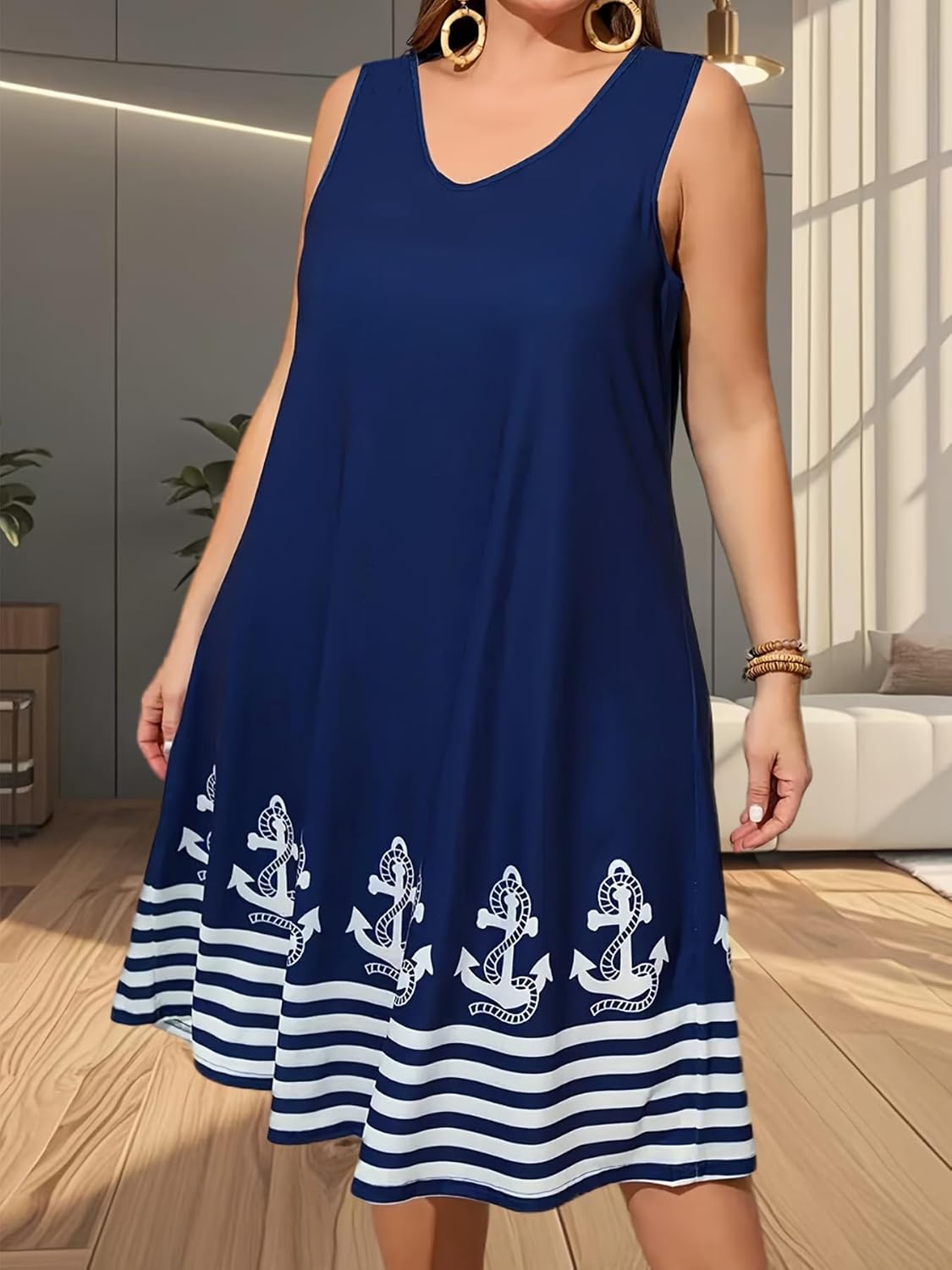 Women's Casual Plus Size V Neck Bodycon Dress Floral Boho Summer Wedding Guest Dresses