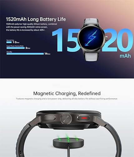 Miniatura 6 de Reloj inteligente 4G SL8541E Quad Core 2GB+16GB Cámara giratoria Reloj para hombres 1.75 pulgadas AMOLED pantalla grande Android 8.1 Smartwatch