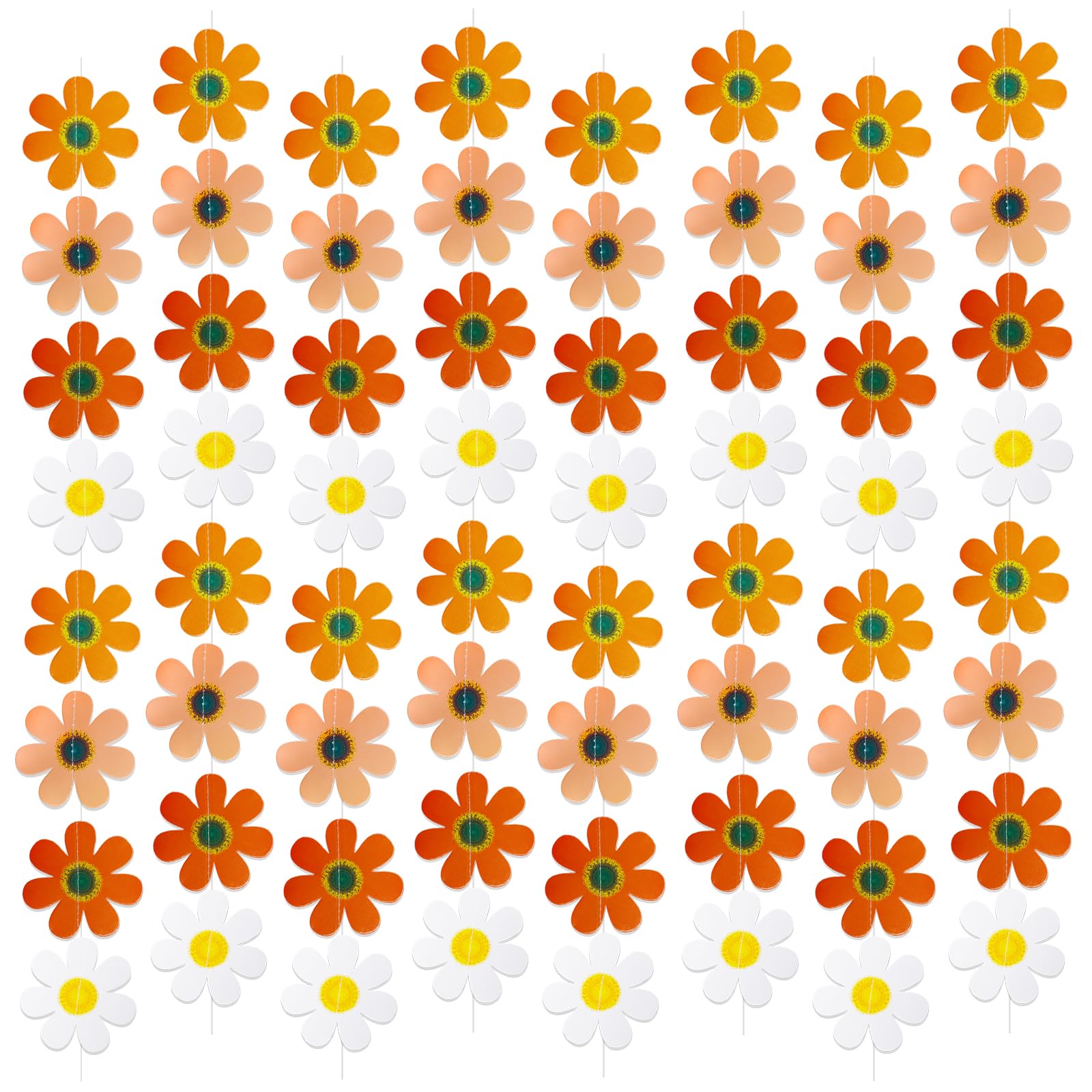 Produktbild von 5 Stück Gänseblümchen Banner – Bunt, Boho-Style, Je 3 M Lang, Für Partydekoration