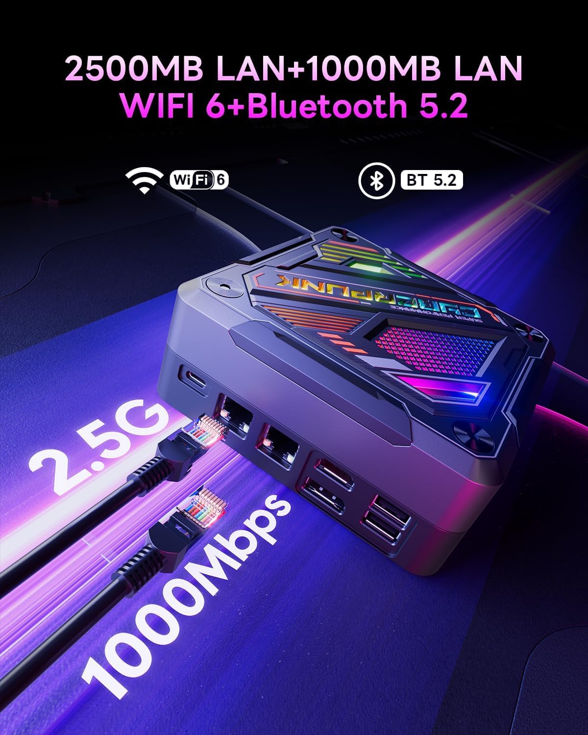 AMD Ryzen7 5700u aoostar ミニpc AOOSTAR GOD57 Cyber RGB AMD Ryzen 7 5700U Mini PC – AOOSTAR