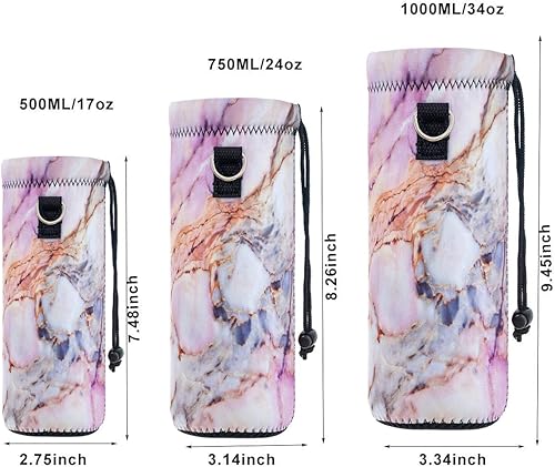 Miniatura 9 de WINTOJO Funda para botella de agua, bolsa para enfriar  16.9 onzas, 24 onzas, 32 onzas, correa para botella de agua, soporte para la escuela,