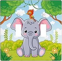 Vista 13 de Placa de interruptor de luz de elefante indio de 1 banda, placa de pared basculante individual, placa decorativa eléctrica GFCI para decoración