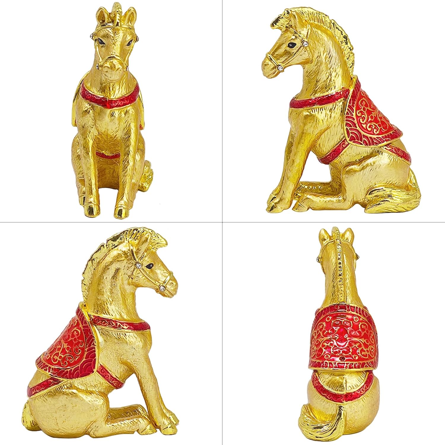 Feng Shui Perfect Ten Enhancer Success Horse Statue Amulet Home Office Decorational