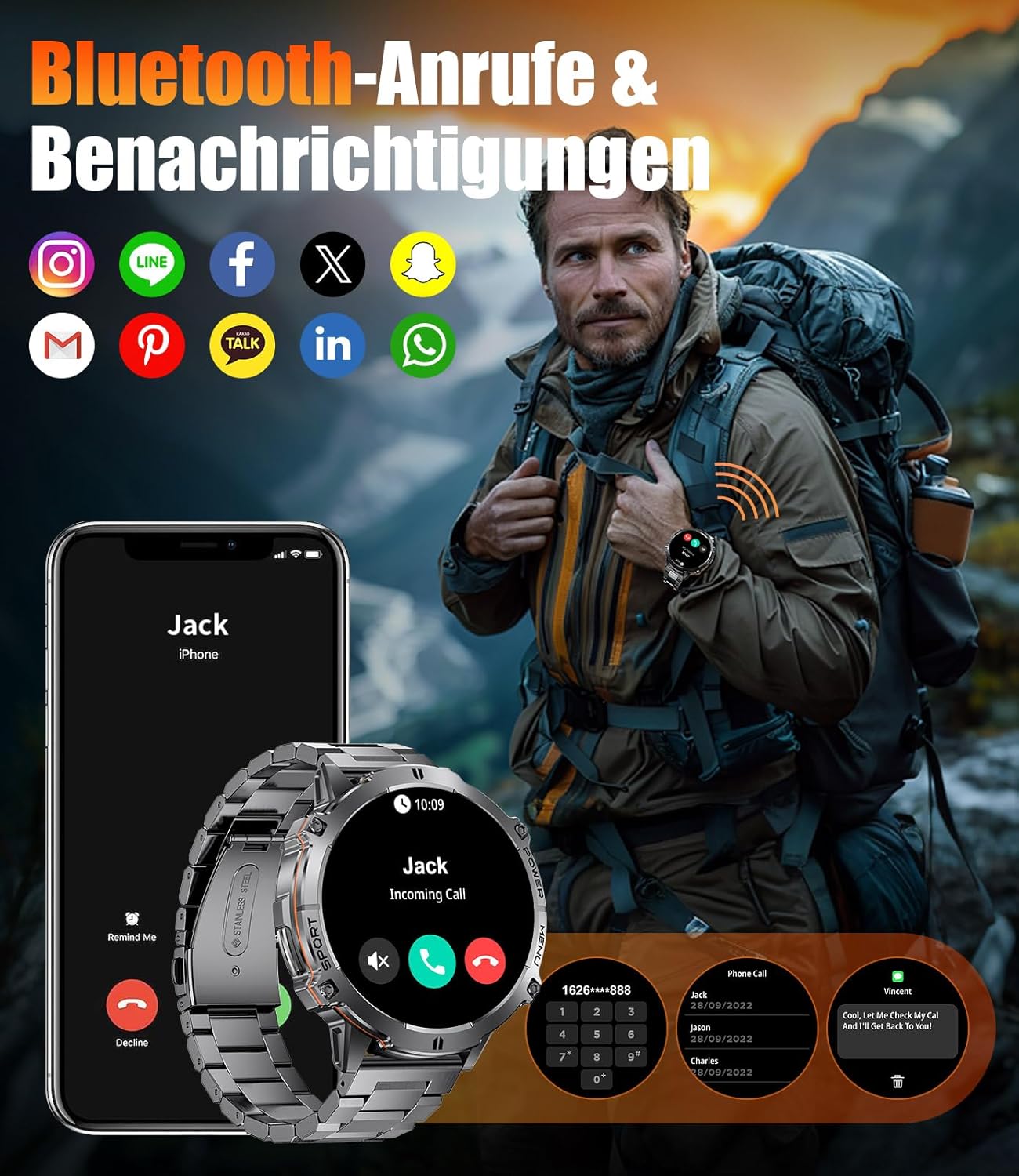 Moduri sportive Ceas inteligent LIGE TX3