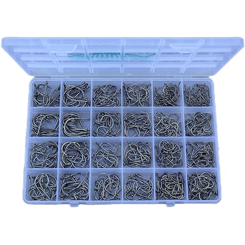 Fishing Hooks Freshwater Saltwater Fish Hooks Bulk Fishing Hooks Set Worm Catfish Hooks Fish Gear Equipment Supplies