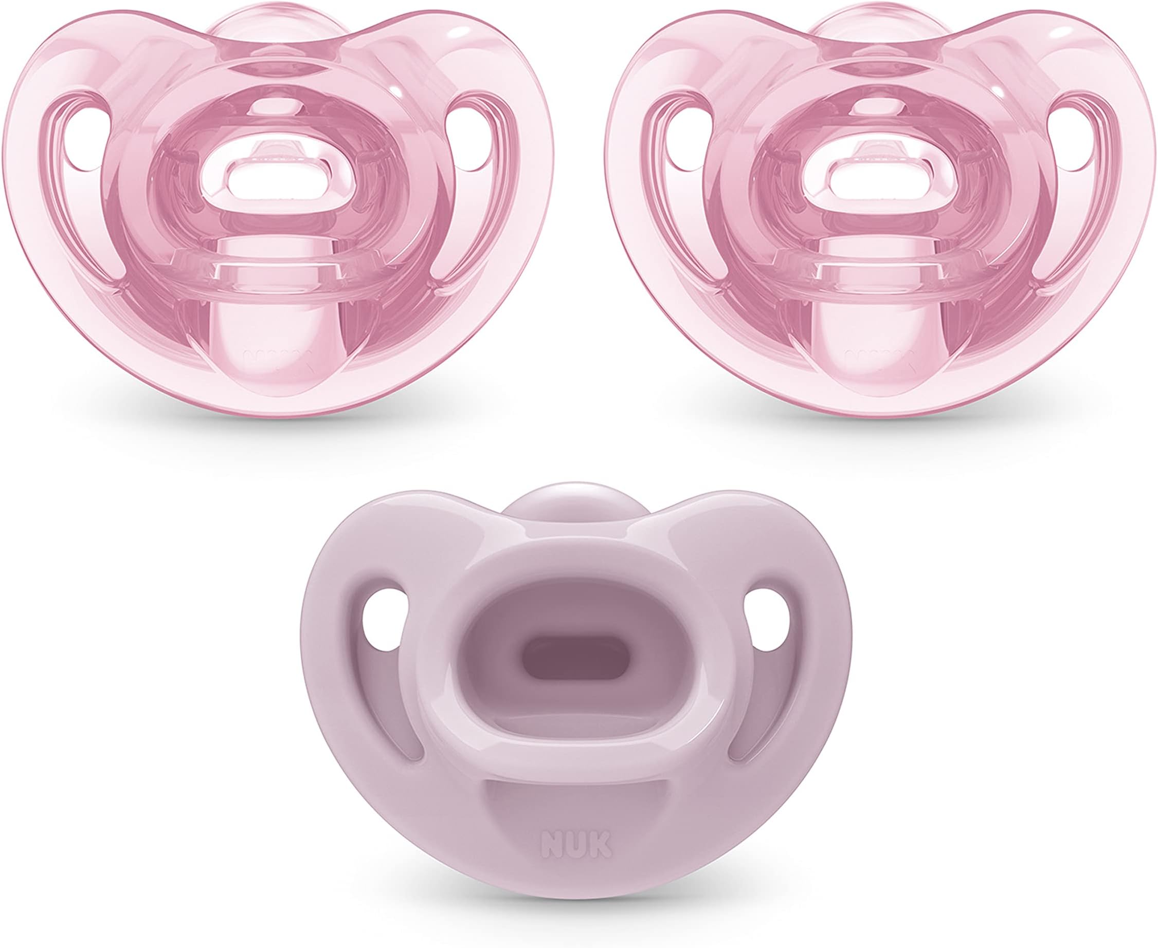 NUK Comfy Orthodontic Pacifiers, 0-6 Months, 3 count (Pack of 1)