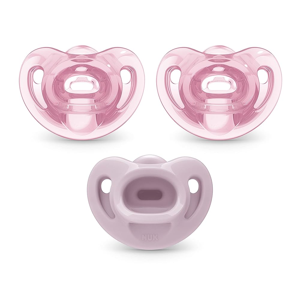 NUK Comfy Orthodontic Pacifiers, 0-6 Months, 3 count (Pack of 1)