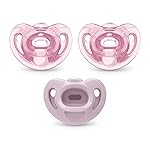 NUK Comfy Orthodontic Pacifiers, 0-6 Months, 3 count (Pack of 1)