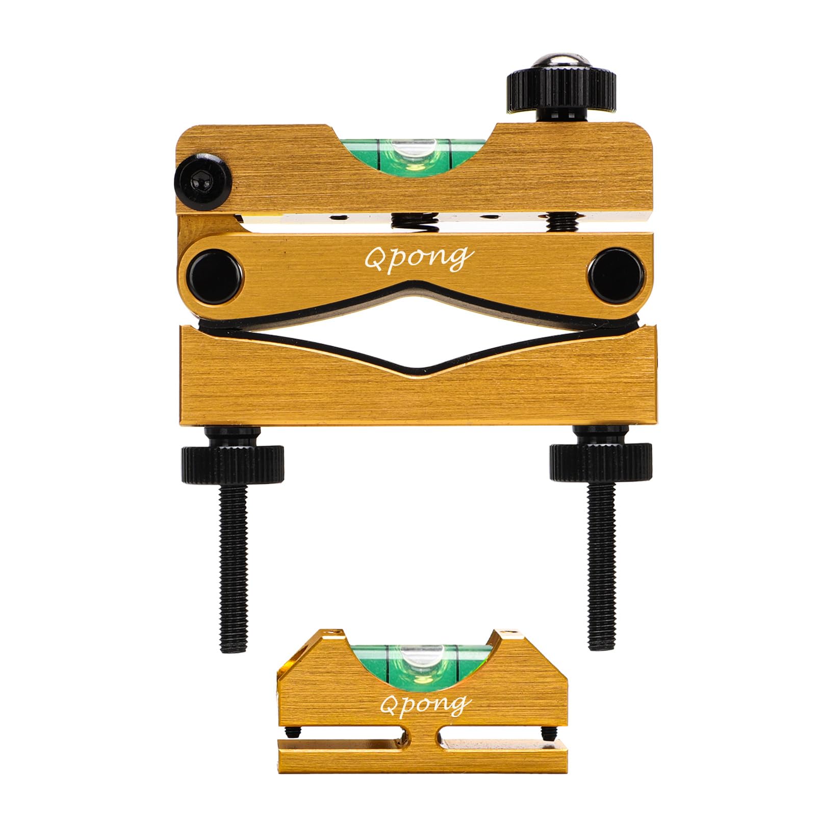 Qpong Scope Leveling Kit Scope Level Magnetic Leveling Tool High-Precision Bubble Level System (Gold Barrel Clamp)