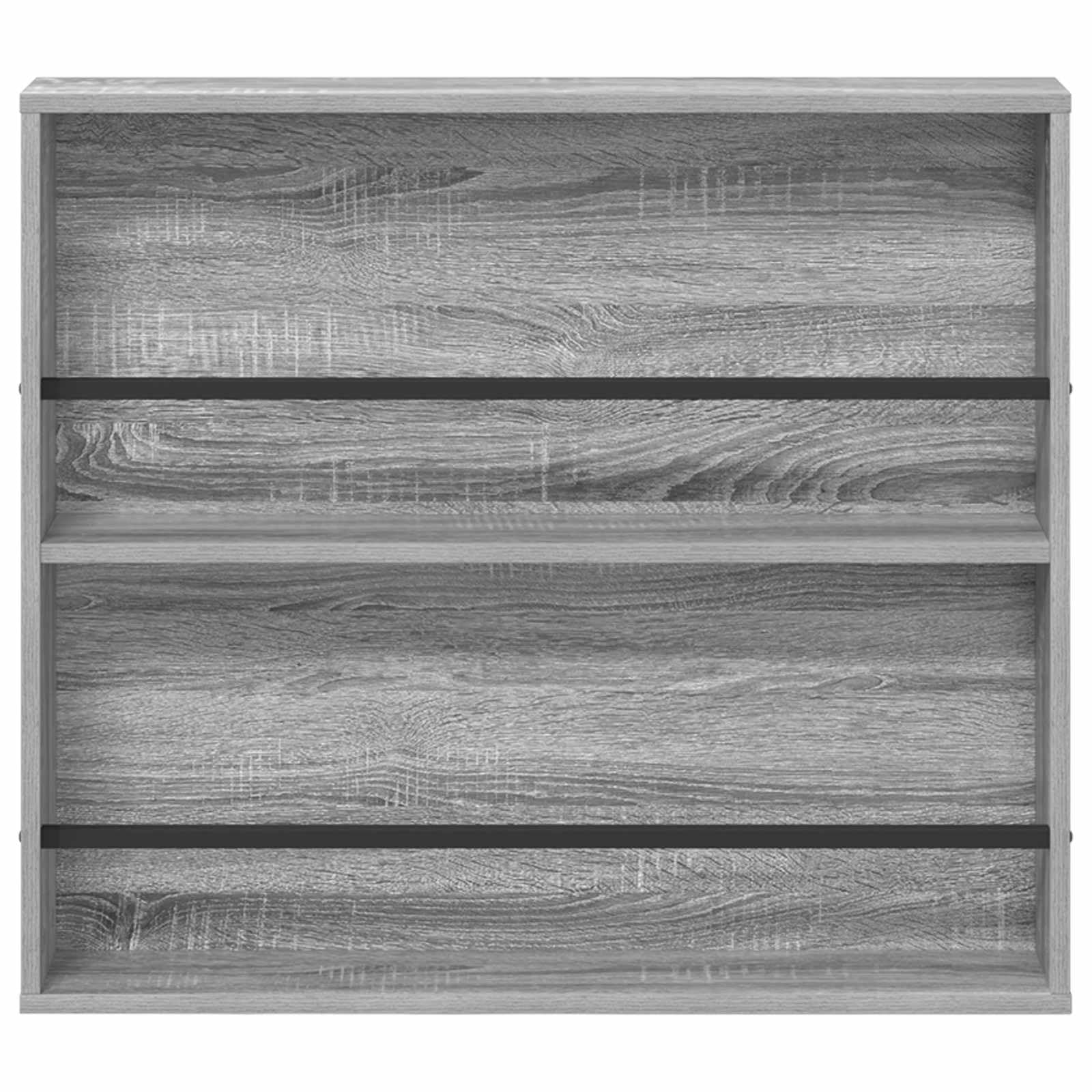 Scaffale portariviste da parete grigio sonoma, 80 x 12 x 70 cm, mensola da parete salvaspazio per opuscoli e libri, in legno