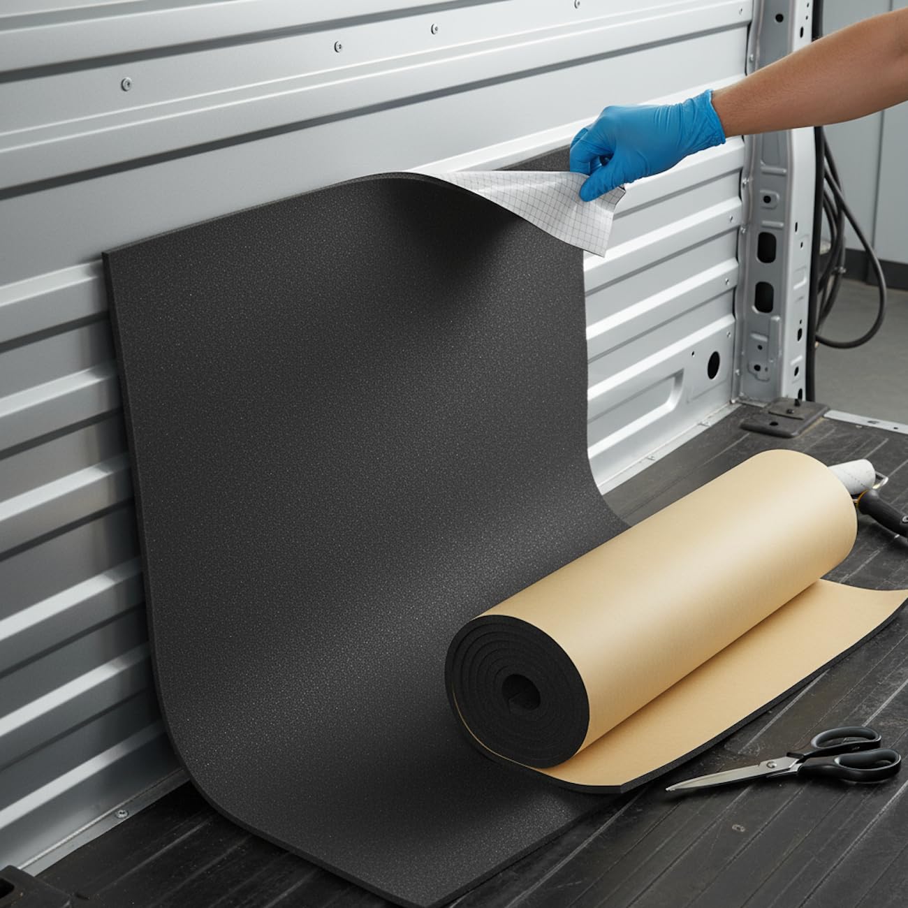 Pannelli Isolanti Autoadesivi 19 mm Tappetino Da 6 Metri in Caucciu' per Isolamento Termico e Acustico Camper Auto Veicoli Tapparelle FonoAssorbente