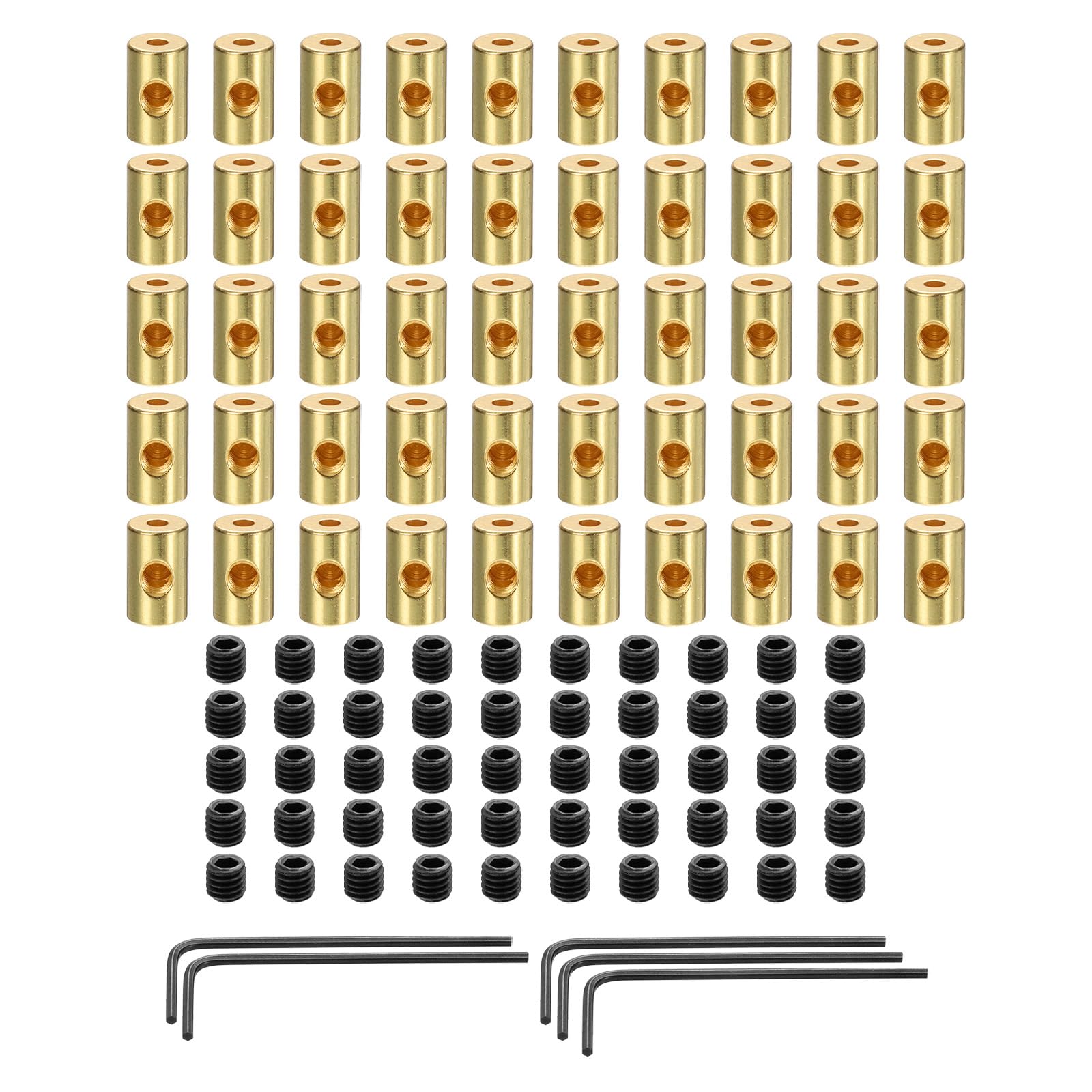 Fermoirs de verrouillage en cuivre uxcell 9x6 mm dorés avec clés lot de 50