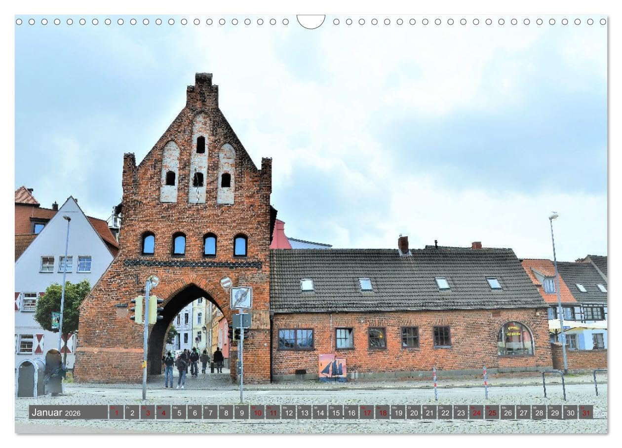 WISMAR die Hanststadt (Wandkalender 2026 DIN A3 quer), CALVENDO Monatskalender: Viele Häuser der norddeutschen Backsteingotik prägen das Stadtbild von WISMAR, (CALVENDO Orte)