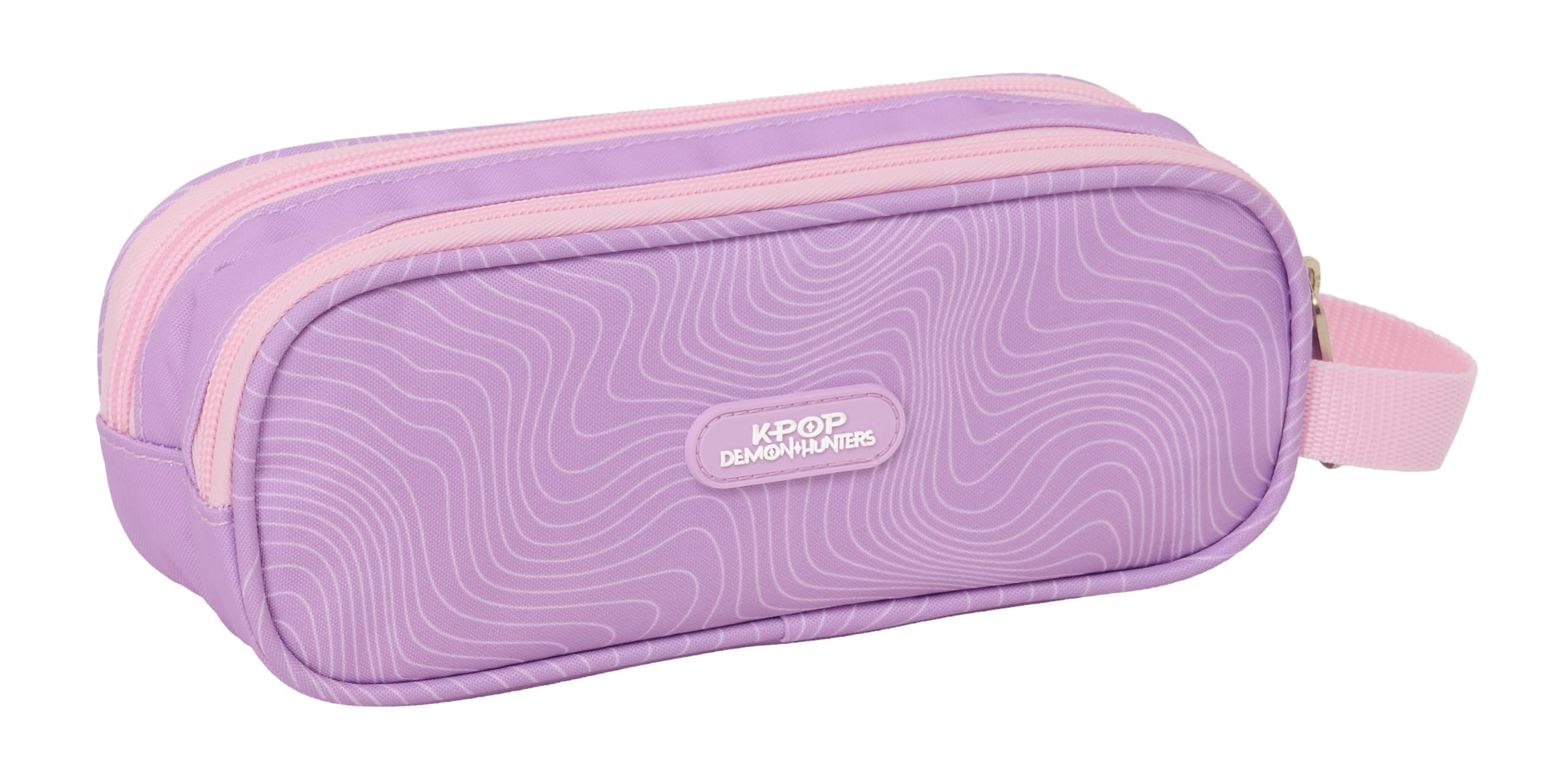 K-Pop Demon Hunters - Iconic - Trousse Double pour Enfant, idéale pour Les Enfants d'âge Scolaire, Confortable et Polyvalent, résistance, 21 x 6 x 8 cm
