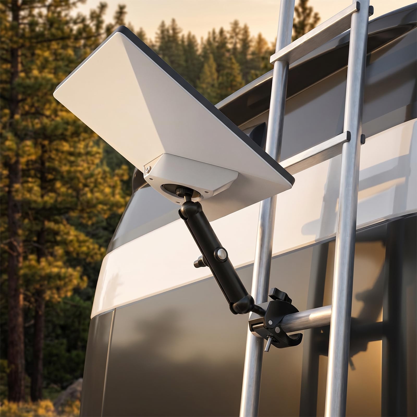 Starlink 2025 - Mini supporto per treppiede, asta in alluminio, con filettatura da 1/4" "-20 e 3/8" "-16, supporto portatile regolabile a 360°, Starlink Mini accessori per campeggio, balcone, camper