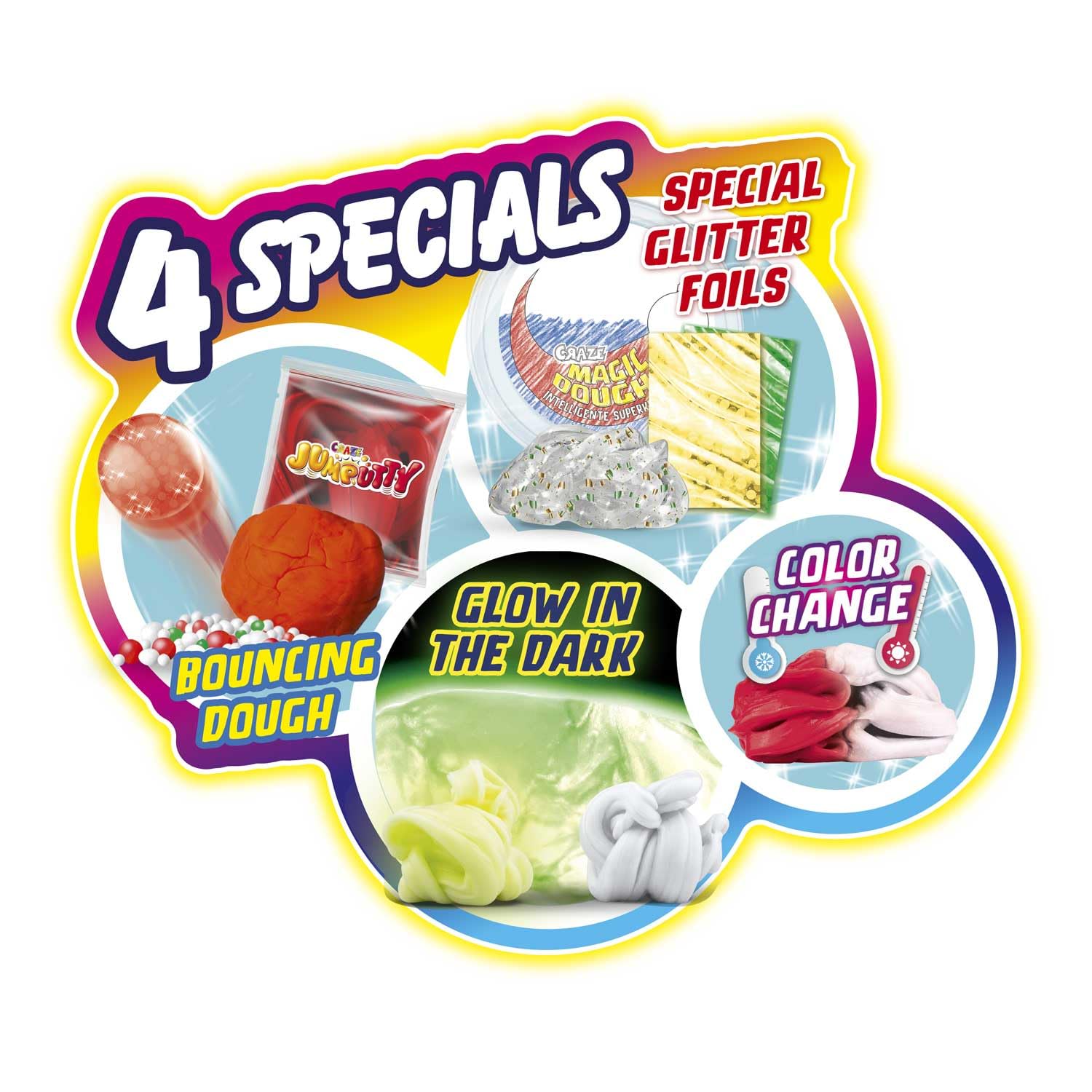 Craze Calendario de Adviento Magic Dough - Calendario de Adviento para Niños y Niñas con Plastilina Inteligente, 24 Grandes sorpresas con Arcilla para modelar