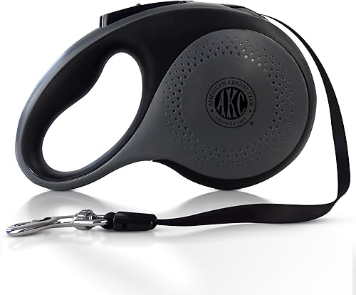 American Kennel Club Correa retráctil para perro, 16.4 pies, sin enredos, agarre ergonómico, freno de una mano, para perros medianos y grandes de