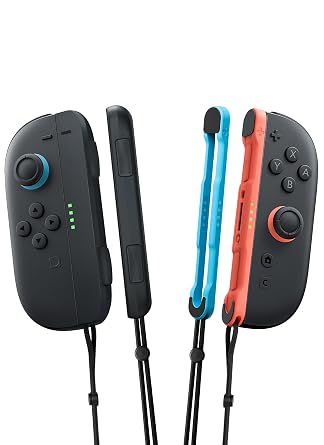 Mumba Wrist Straps Compatible with Nintendo Switch 2 Mouse Mode, 2 Pairs Magnetic Wrist Straps for Joy Con Controller,Switch 2 Replacement Parts Accessories,Improved sensitive SR/SL Buttons