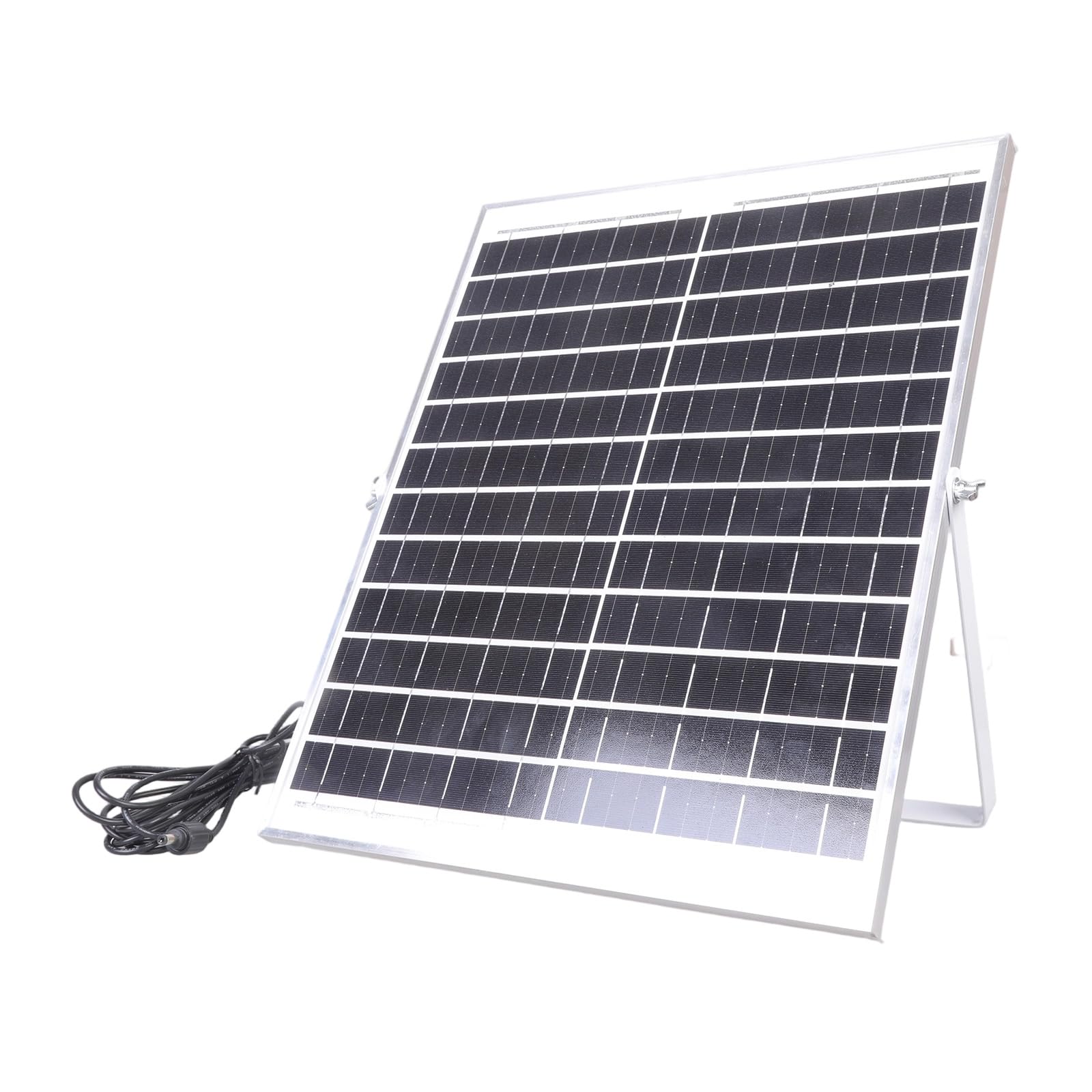 Panel solar de 12 V de 25 W con conectores de 5,5 x 2,1 mm que garantizan que la cámara funcione para propietarios de viviendas y entusiastas de la seguridad, luz LED