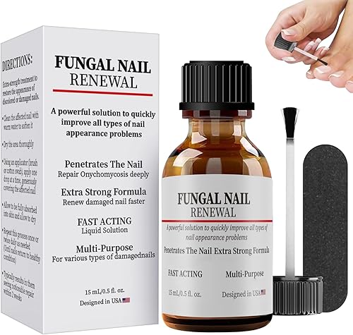 Miniatura 9 de Zemmys Tratamiento de hongos de uñas extra fuerte para uñas de los pies o uñas, líquido de reparación de uñas de acción rápida para uñas dañadas y