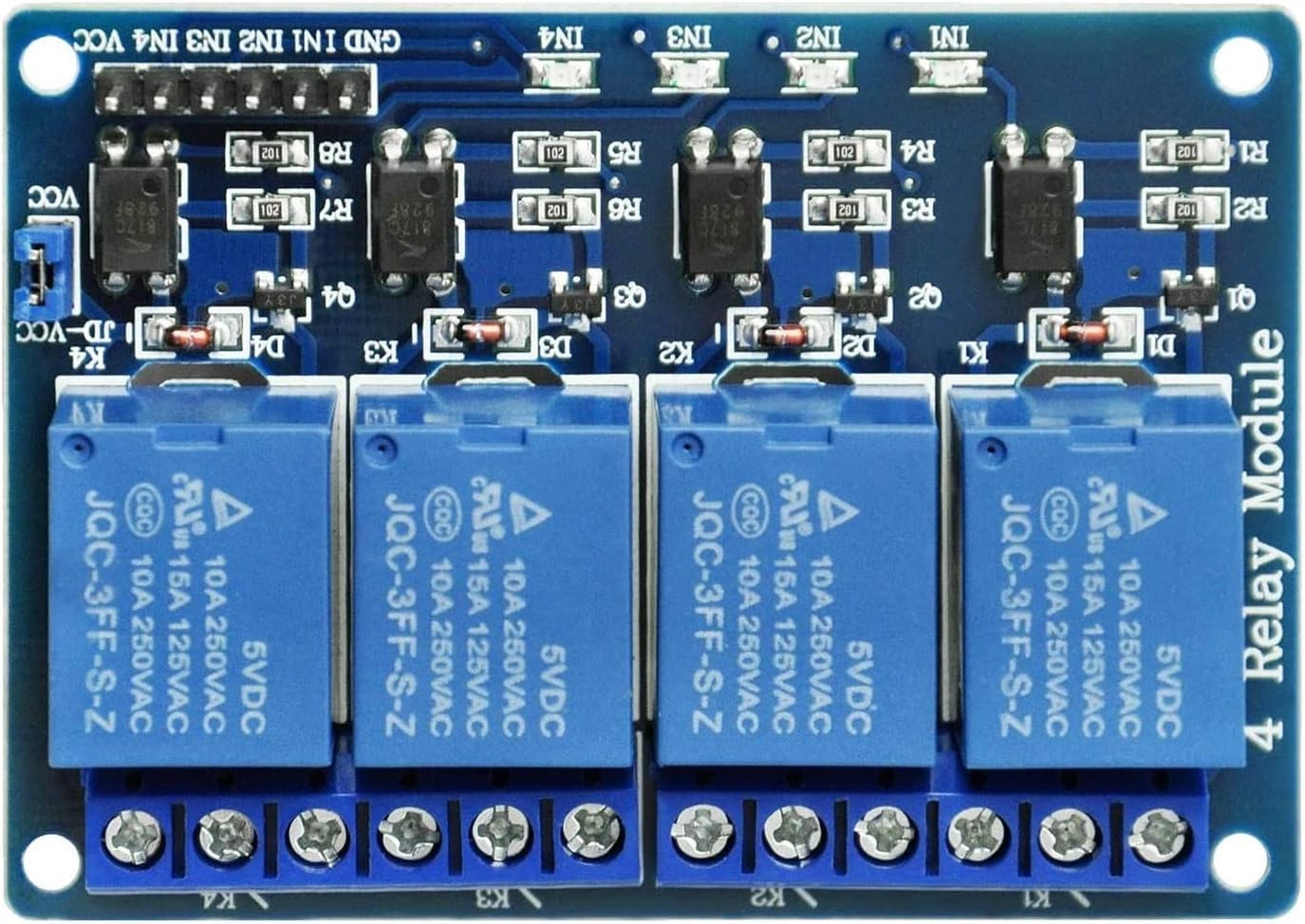 4 Channel Relay Module 5VDC With Isolated Optocoupler High And Low Level H/L Level Trigger Module For Arduino