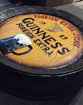 Amazon.co.jp: 希少 ギネス ビール 木製風 大型 ビンテージ 看板