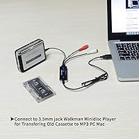 Vista 3 de capturador de cassette a mp3 para Windows 10/8.1/8/7 y Mac OS 10.11 USB 2.0