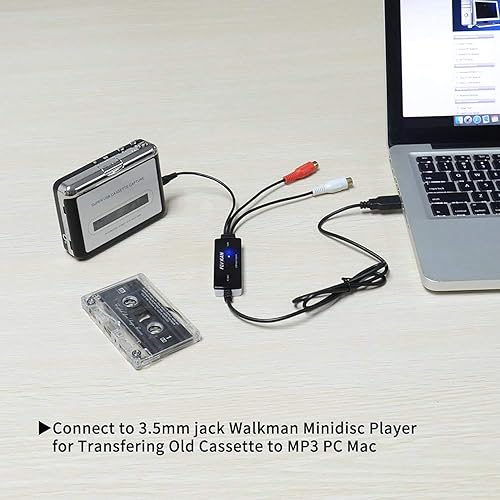 Miniatura 3 de capturador de cassette a mp3 para Windows 108.187 y Mac OS 10.11 USB 2.0