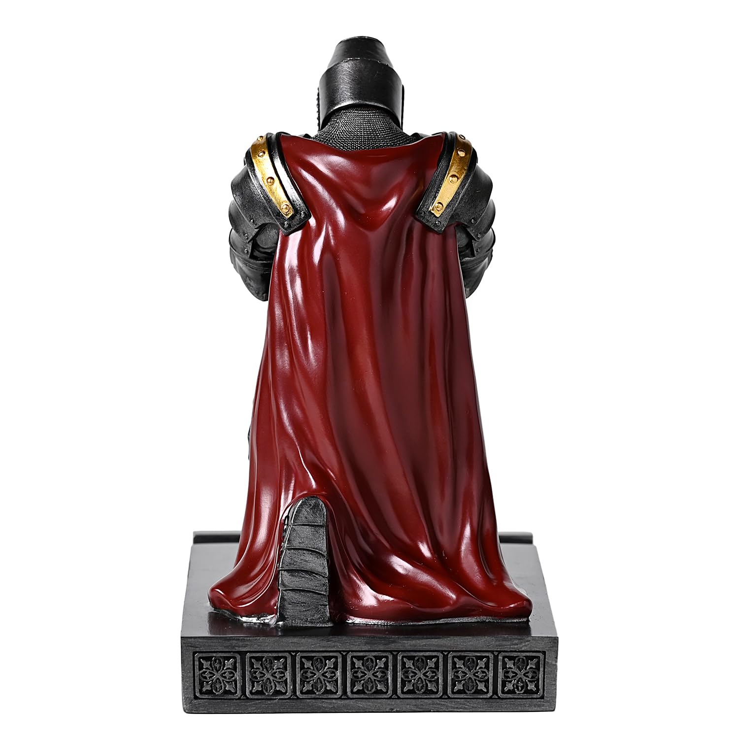 Portapenne medievale templare avanguardia ufficiale cavaliere portapenne organizer da scrivania e accessori in resina supporto per telefono cellulare come regalo per ufficio e casa scrivania