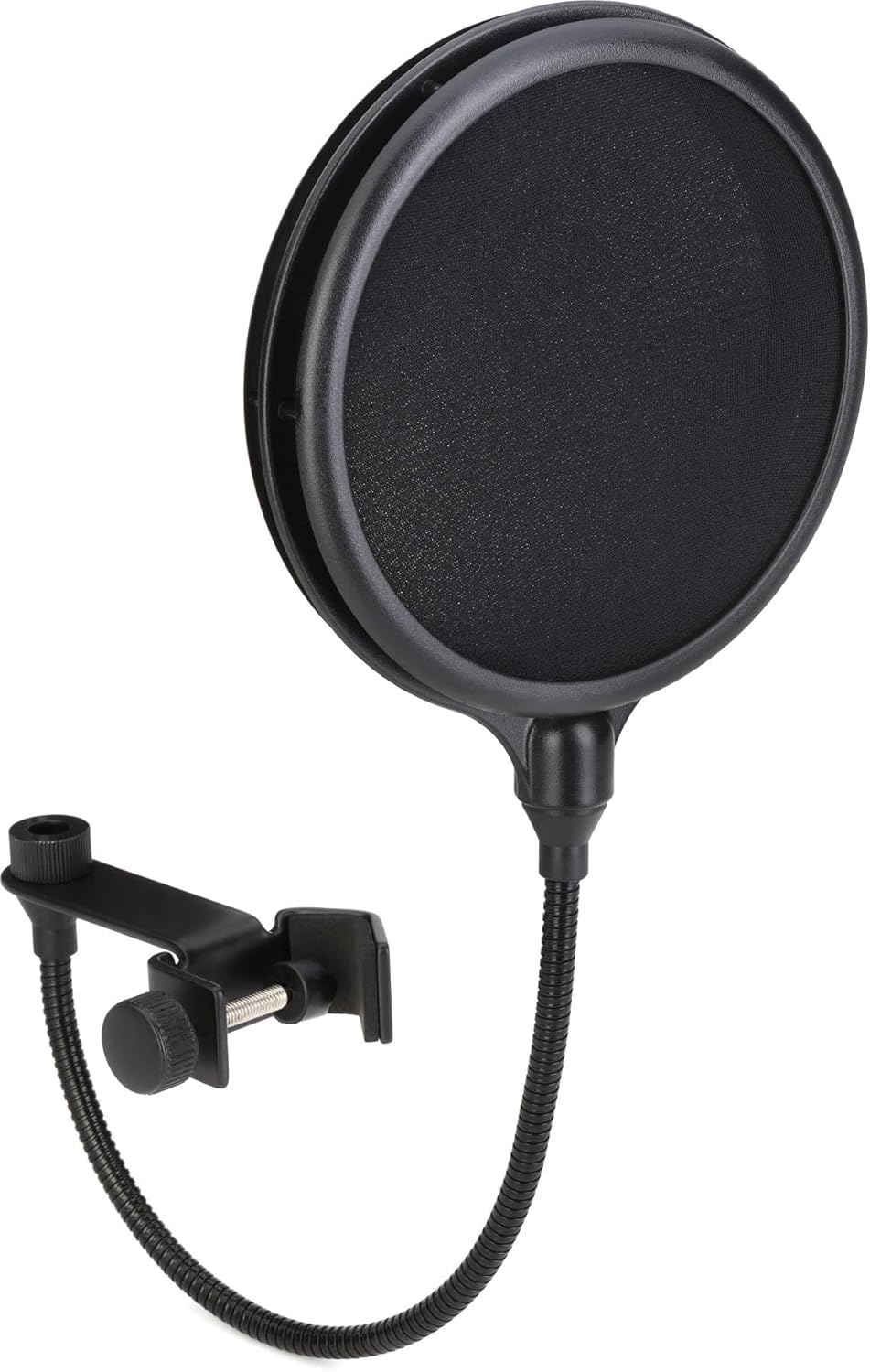 Gator 2-pack Pop Filter (6″ Double-layered, Split-level with Nylon Screen and 11.5″ Gooseneck Clamp) – Black