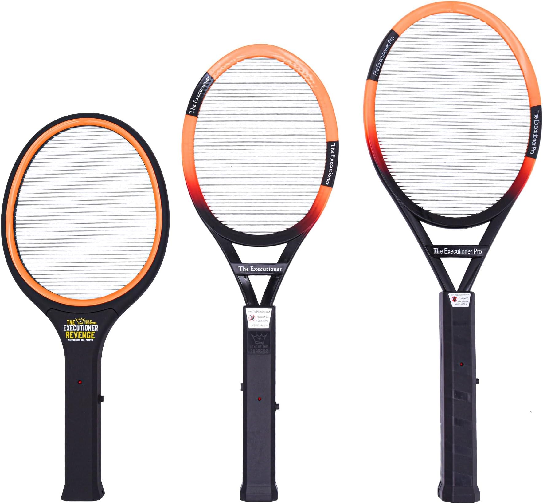 The Executioner Mosquito, Fly, Wasp, Bug, Insect Swatter/Killer and Bug Zapper Racket Single Layer for Most Efficient Zapping Indoor Outdoor Long Handle (Pack of 3)