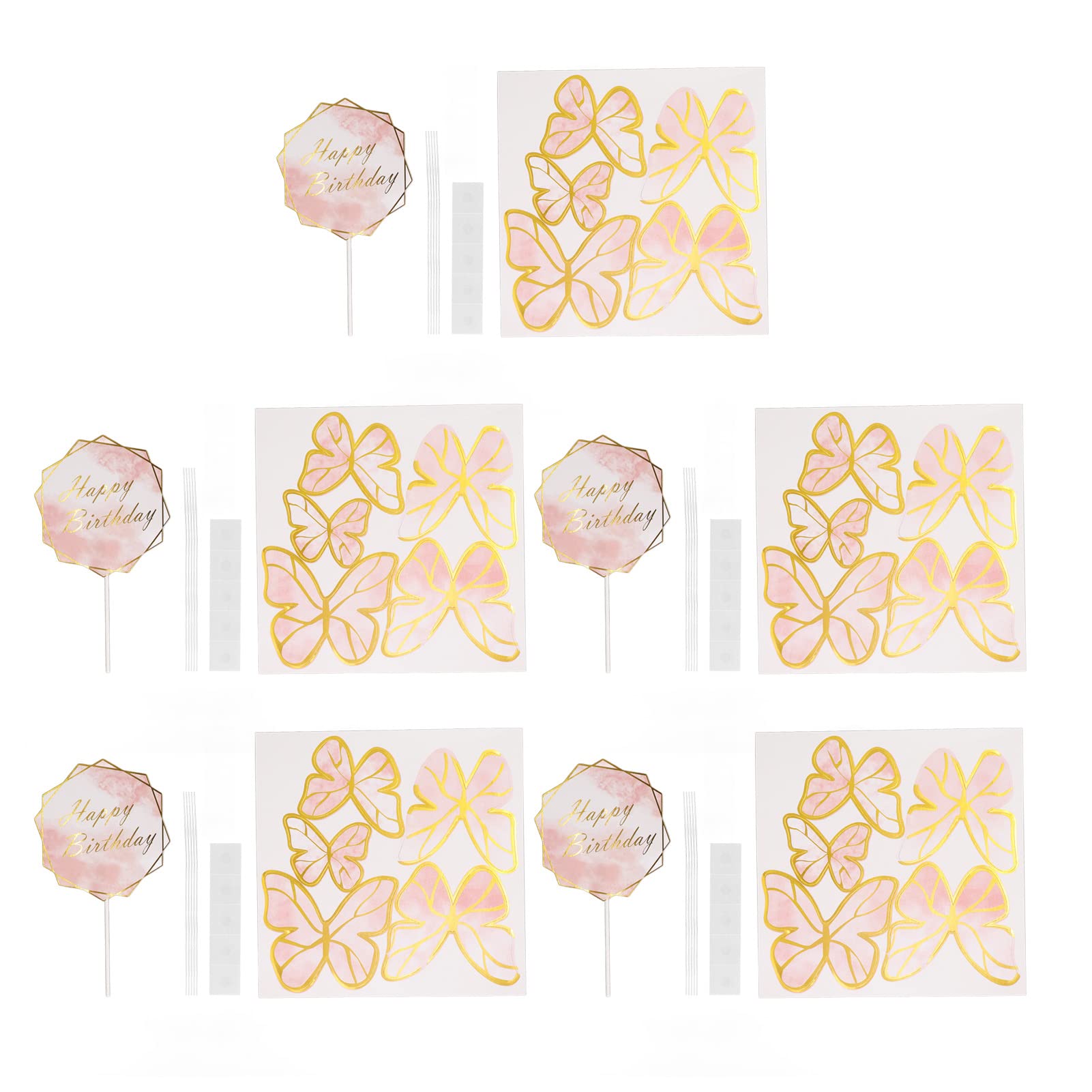 Decoración para cupcakes de mariposas 3D y adornos para tartas de cumpleaños