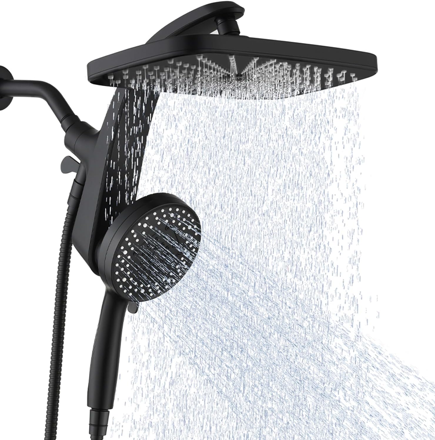High Pressure Rain Shower Head: Upgrade Shower Heads with Handheld Spray Combo with Fixed Showerhead