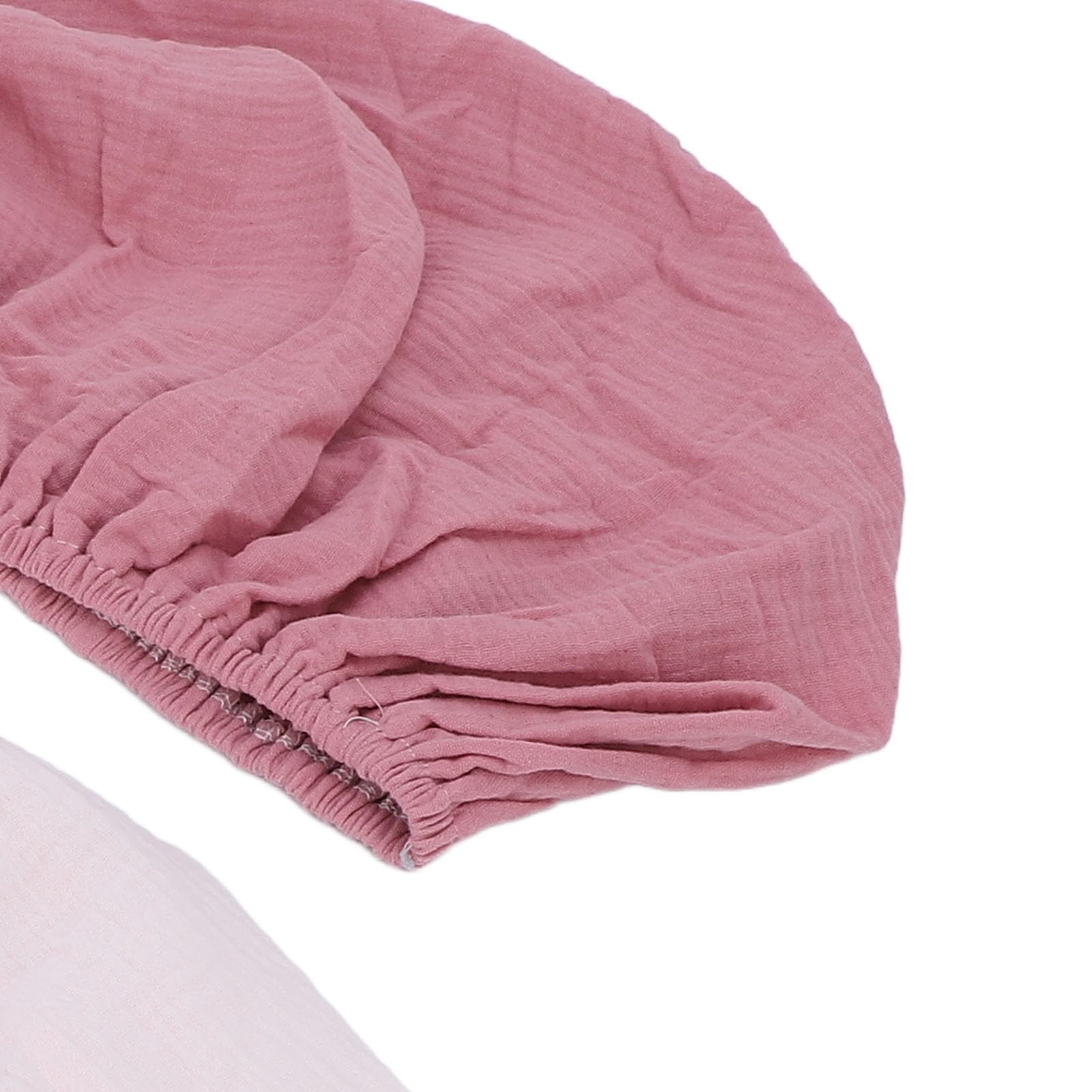 Housse de matelas à langer douce et respirante de couleur unie, 2 pièces (rose clair)