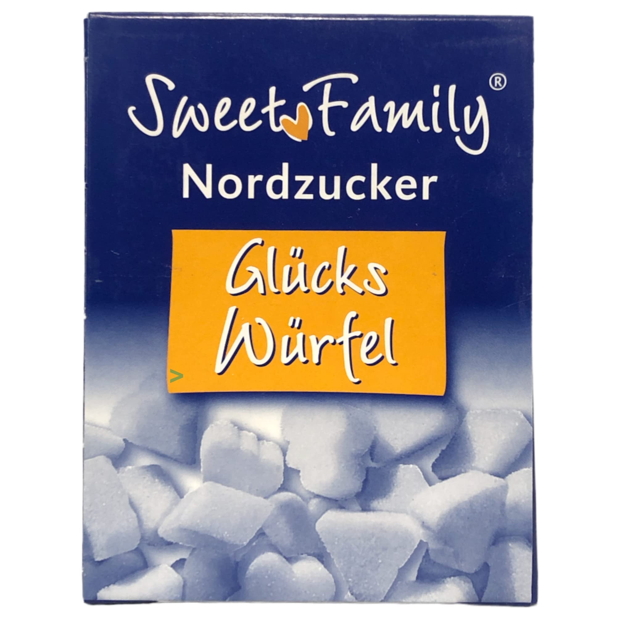 Nordzucker Sweet Family Glücks-Würfel Würfelzucker in dekorativen Formen (500g) + usy Block