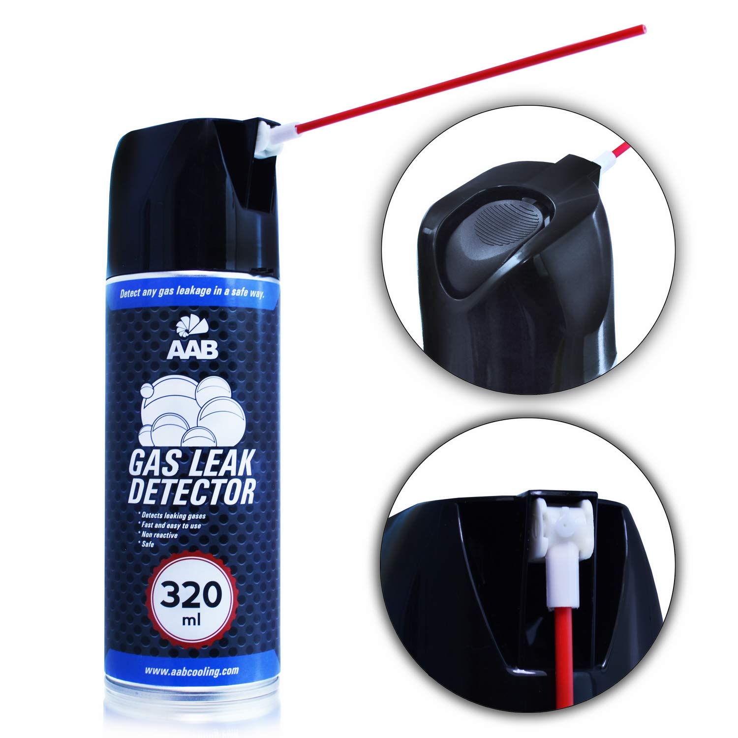 AABCOOLING Gas Leak Detector 320ml - Trabaja en Cualquier Posición, Detectores de Gas, Detector Fugas Gas Butano, Busca Fugas Gas, Detector Fugas Aire Acondicionado, Detector Gas