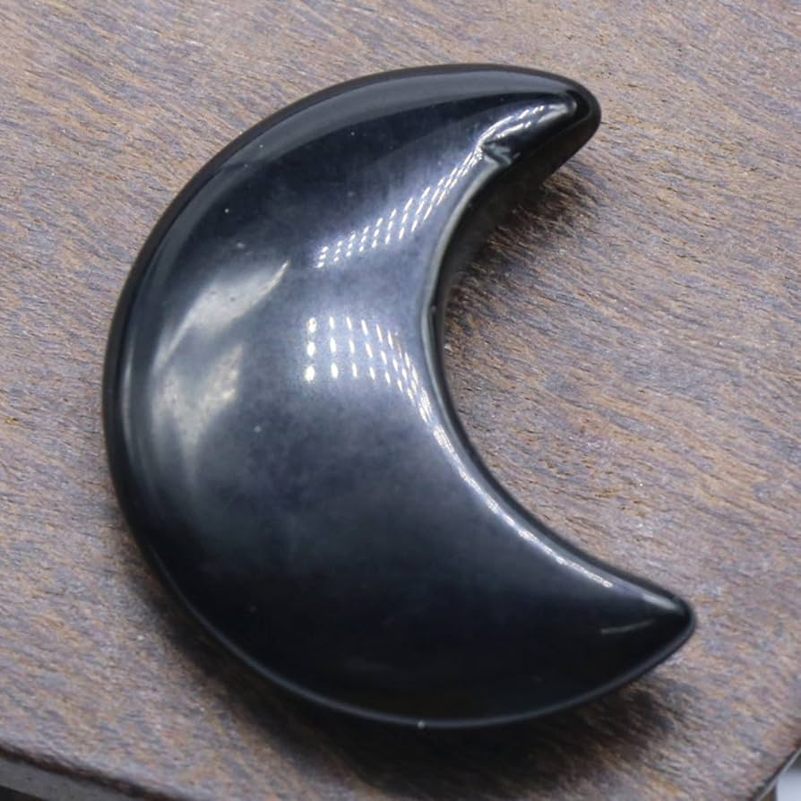 Amazon.co.jp: 彫刻された水晶と石 月の形をした像 天然水晶石