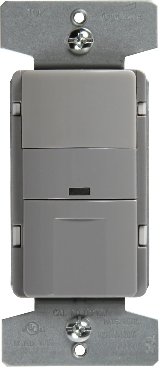 Eaton OSP10M-W Commercial Grade Passive Infrared Wall Mounted Occupancy Sensor, 120/277V, White