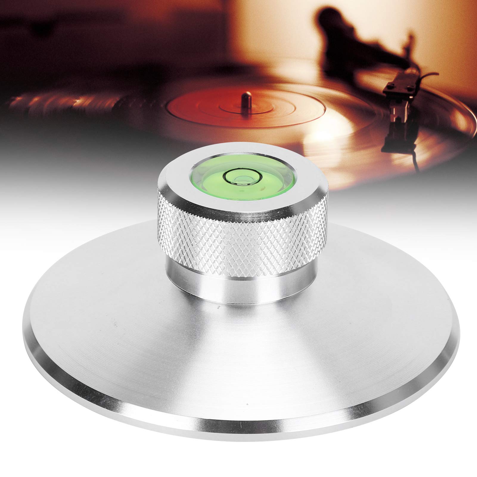 Tissting Stabilizzatore del Disco per Dischi in Vinile Peso del Disco in Metallo Giradischi Stabilizzatore del Disco Ammortizzante Accessori per Dischi Giradischi(Argento)