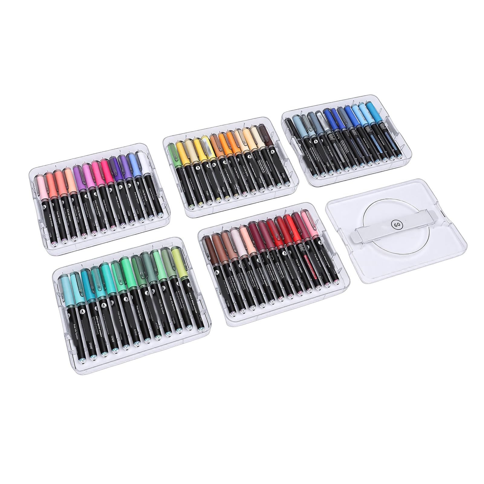 HEEPDD Pennarelli a Vernice Acrilica a 60 Colori, Pennarelli Permanenti Resistenti all'acqua a Punta Fine per Strumenti di Pittura per Progetti Artistici su Carta e Tessuto