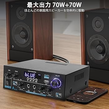 Amazon.co.jp: Bluetooth アンプ 5.0 HiFi ステレオ パワー